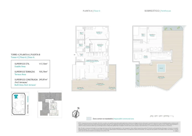 Planskisse — Penthouse | Ny penthouse med 3 soverom i Villajoyosa