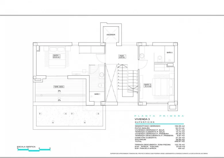 Planskisse — NEW BUILD VILLAS WITH PRIVATE POOL AND GUEST HOUSE