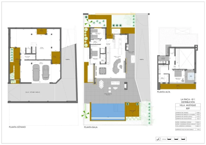 Planskisse — NEW BUILD LUXURY FIRST LINE VILLA IN ALGORFA GOLF COURSE
