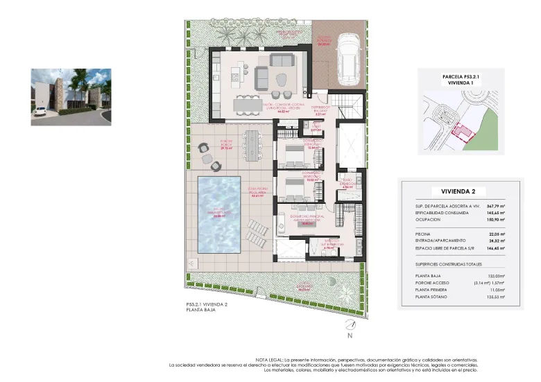 Planskisse — NEW BUILD VILLAS IN PRIVATE GATED RESORT IN PROVINCE OF MURCIA
