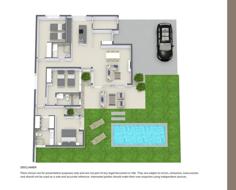 Planskisse — Nye moderne villaer i Altaona Golf Resort