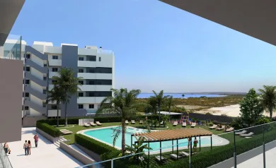 Felles basseng | Nye flotte leiligheter i Santa Pola