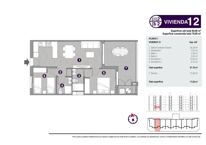 Planskisse — NEW BUILD GATED URBANIZATION IN TORREVIEJA ONLY 700M FROM THE BEACH