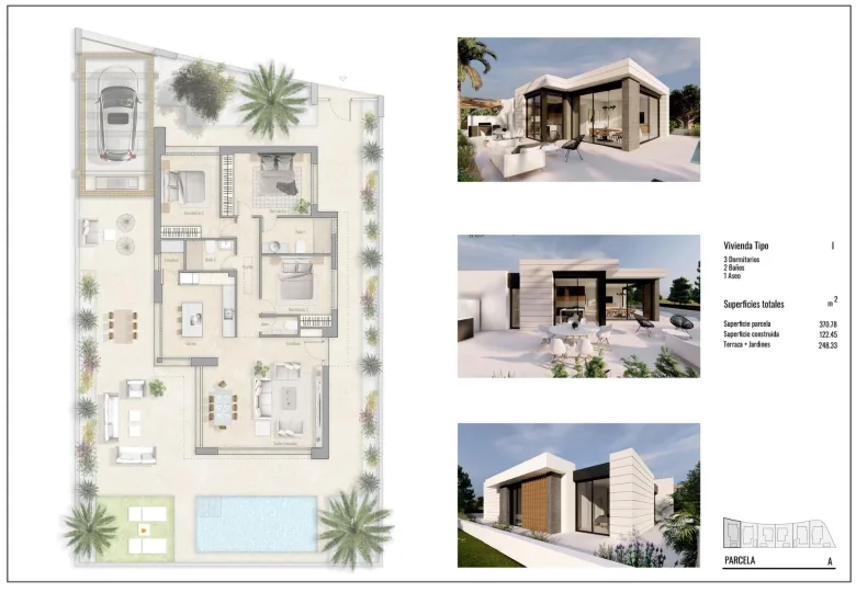 Planskisse — NEW BUILD VILLAS IN PILAR DE LA HORADADA ON THE GOLF COURSE
