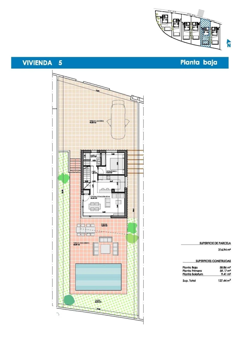 Planskisse — NEW BUILD VILLAS IN PILAR DE LA HORADADA ON THE GOLF COURSE