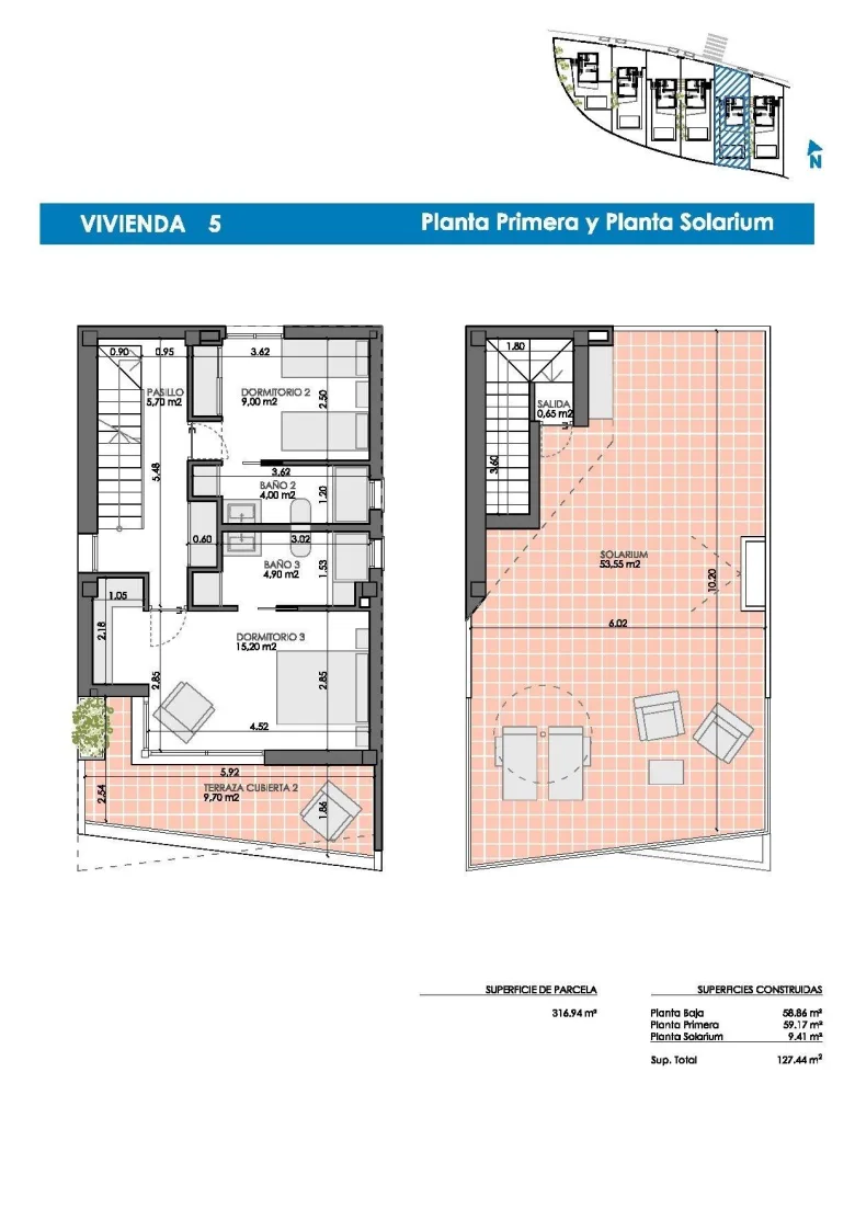 Planskisse — NEW BUILD VILLAS IN PILAR DE LA HORADADA ON THE GOLF COURSE