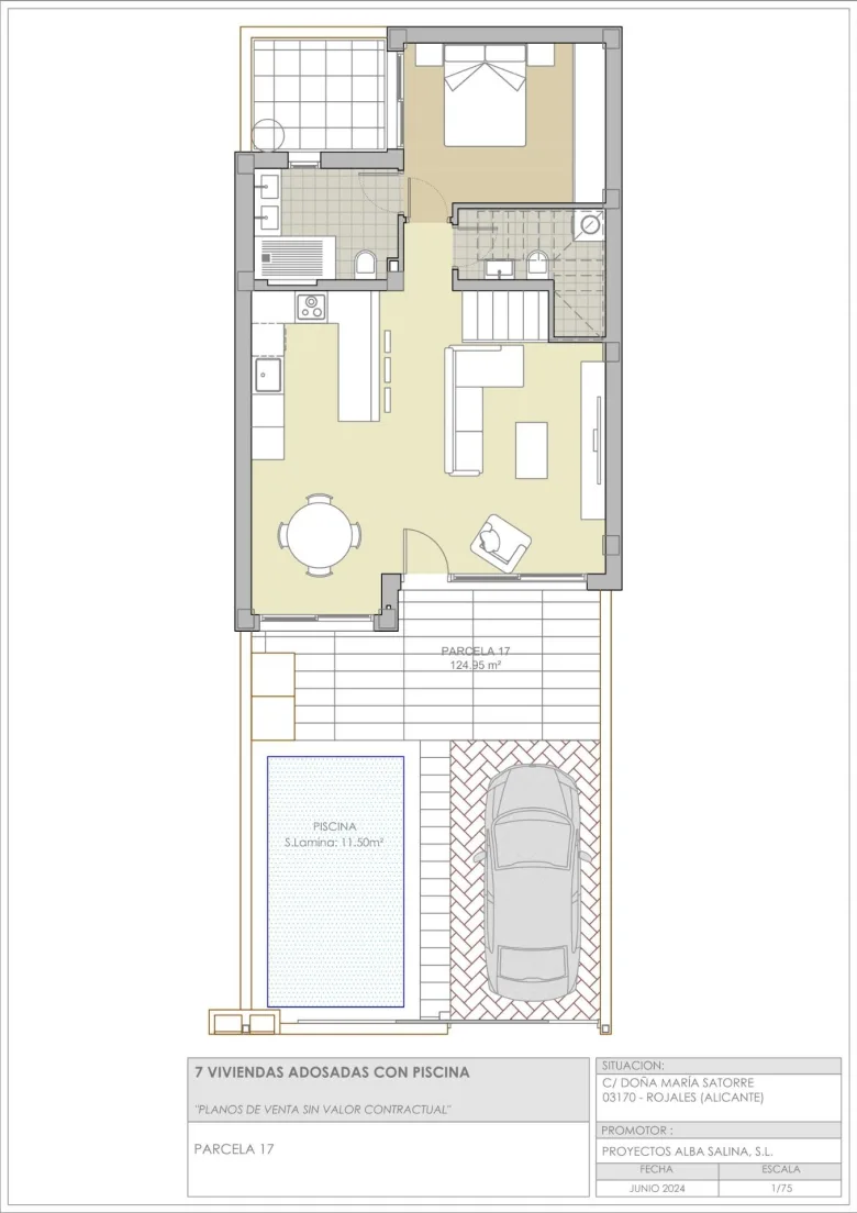 Planskisse — NEW BUILD TOWNHOUSES IN ROJALES