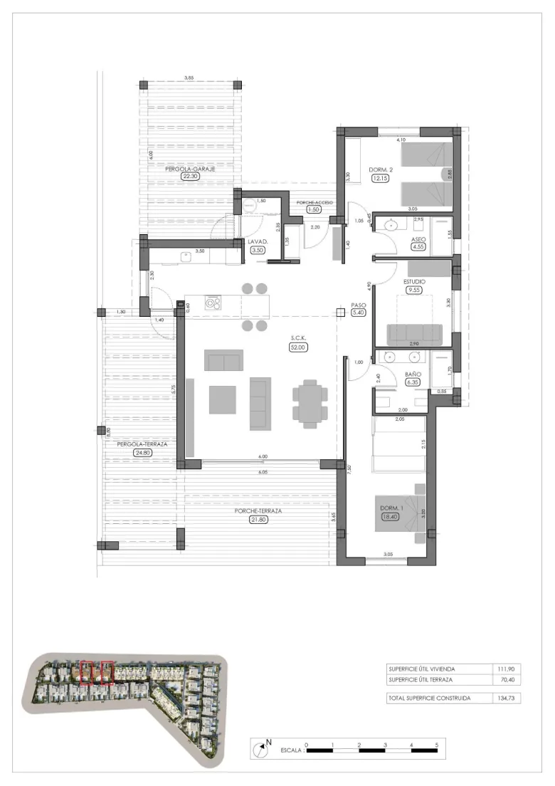 Planskisse — NEW BUILD VILLAS IN ALGORFA
