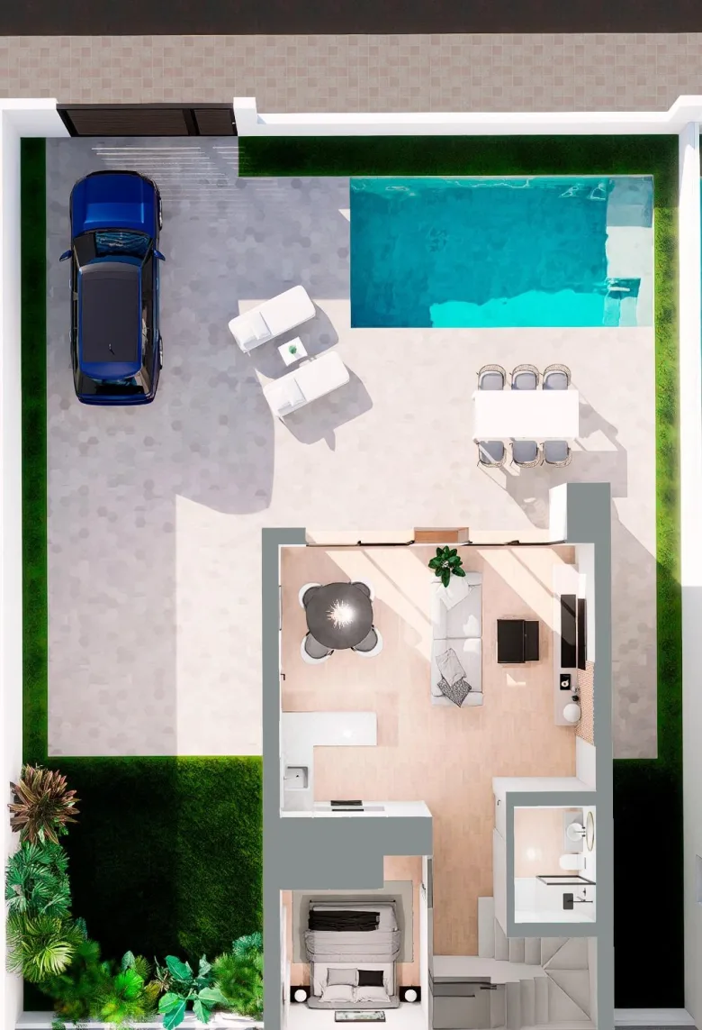 Planskisse — NYBYGDE TOMANNSBOLIGER I LA ZENIA