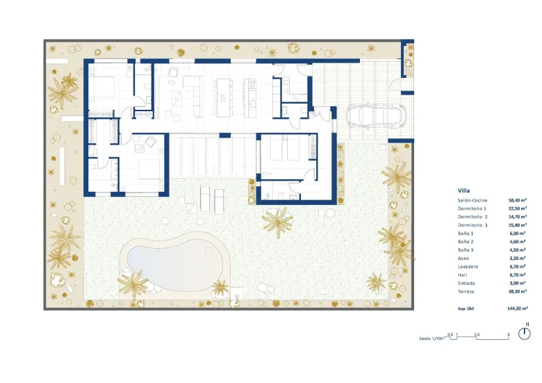 Planskisse — NEW BUILD VILLAS IN ALTAONA GOLF RESORT, MURCIA