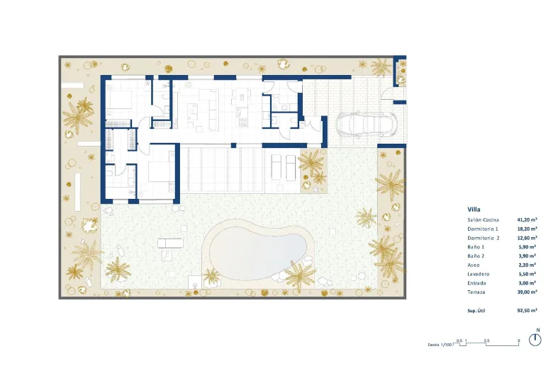 Planskisse — NEW BUILD VILLAS IN ALTAONA GOLF RESORT, MURCIA