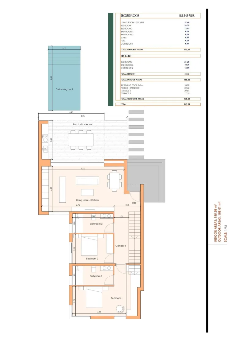 Planskisse — NYBYGDE TOMANNSBOLIGER I ALTAONA GOLF RESORT, MURCIA