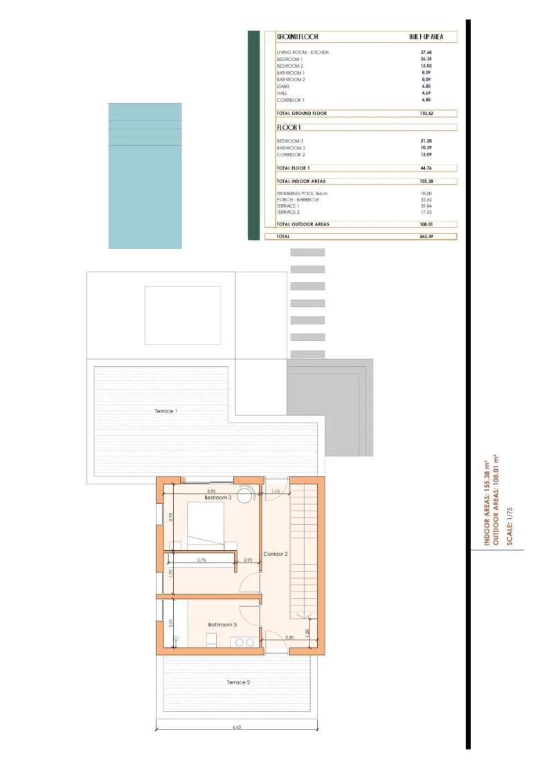 Planskisse — NYBYGDE TOMANNSBOLIGER I ALTAONA GOLF RESORT, MURCIA