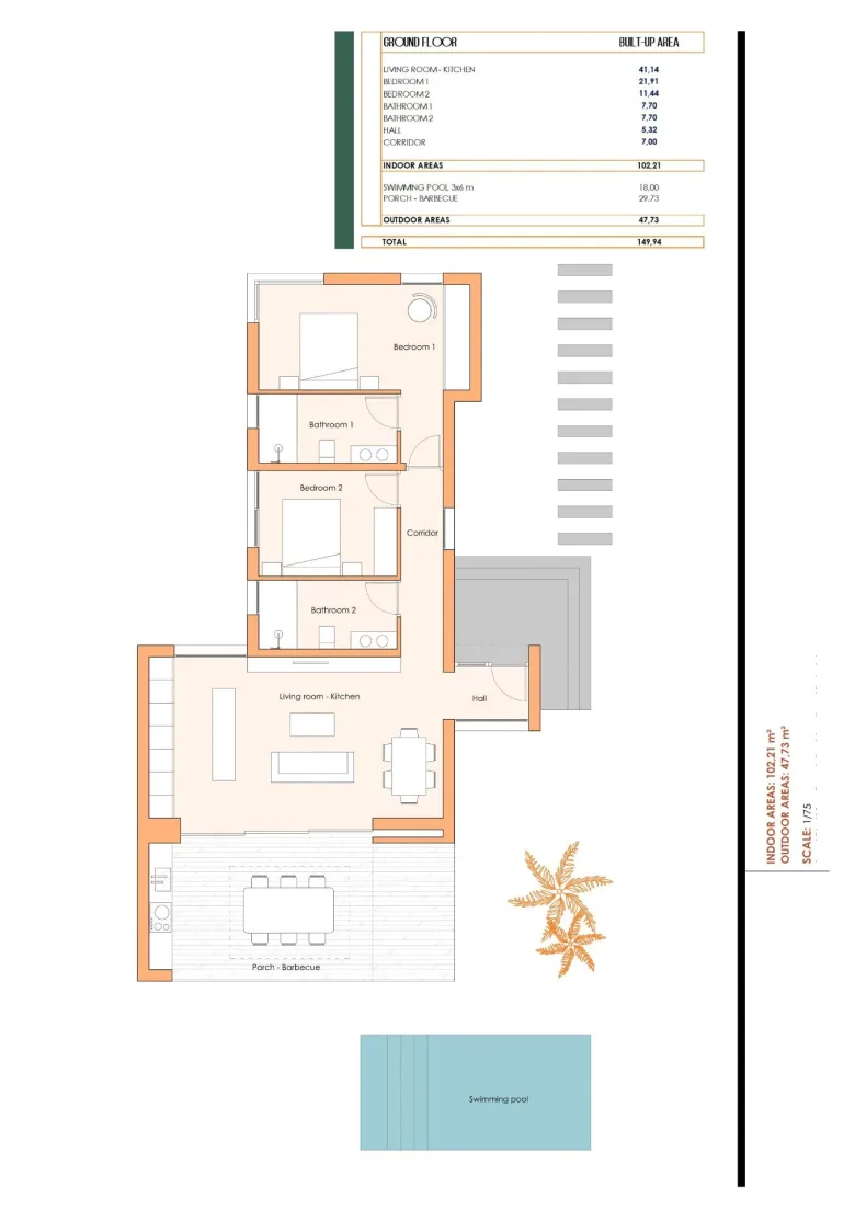 Planskisse — NEW BUILD VILLAS IN ALTAONA GOLF RESORT, MURCIA