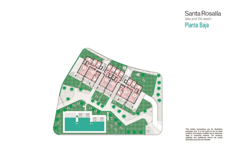 Planskisse — NEW BUILD RESIDENTIAL COMPLEX IN PRIVATE GATED RESORT IN PROVINCE OF MURCIA