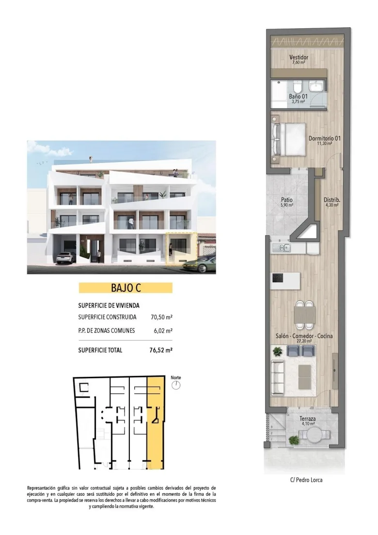 Planskisse — Modern Apartments Just 250m from El Cura Beach in Torrevieja