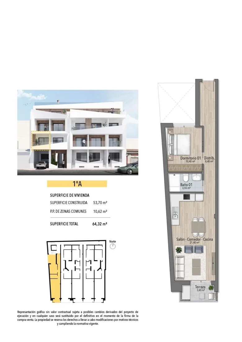 Planskisse — Modern Apartments Just 250m from El Cura Beach in Torrevieja