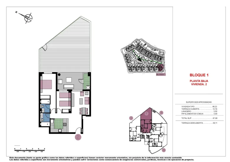 Planskisse — New Build Apartments and Bungalows in Mil Palmeras