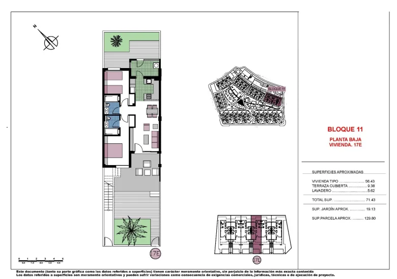 Planskisse — New Build Apartments and Bungalows in Mil Palmeras