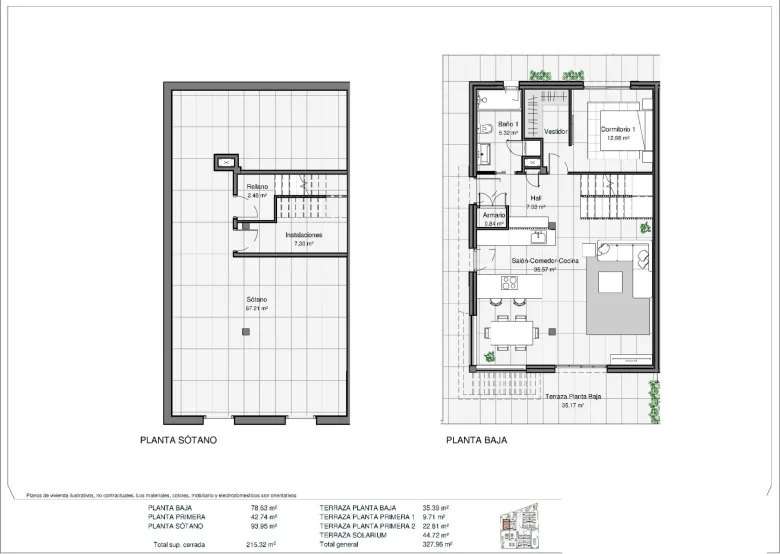 Planskisse — NEW BUILD SEMI-DETACHED VILLAS IN POLOP
