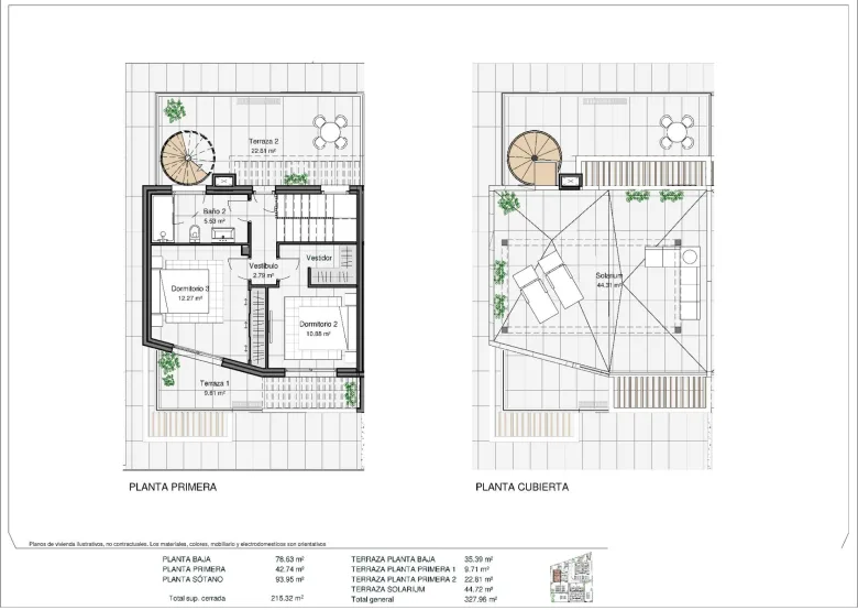 Planskisse — NEW BUILD SEMI-DETACHED VILLAS IN POLOP
