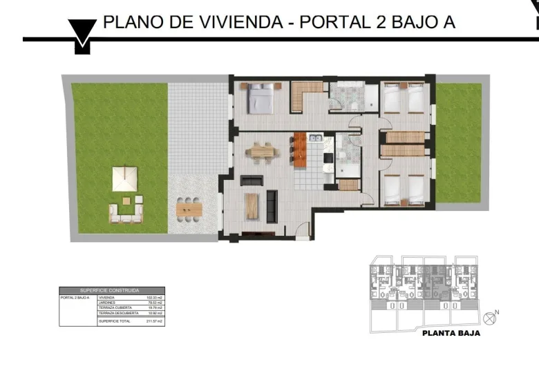 Planskisse — New Residential Complex Near Doña Julia Golf – Modern Homes with Spectacular Views