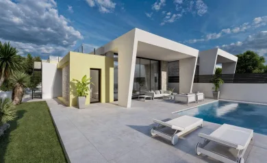 Nybygde enetasjes villaer med privat basseng i Torrevieja