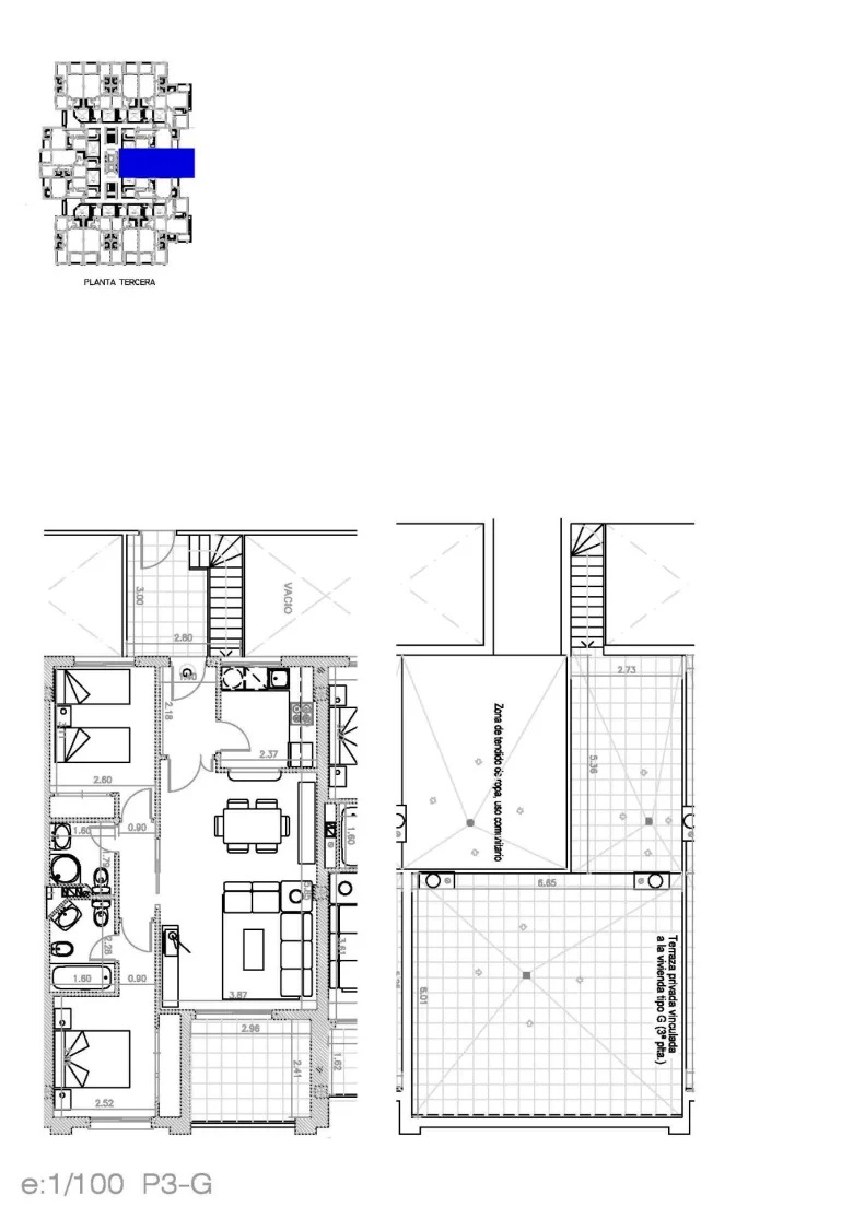 Planskisse — Renovert boligkompleks i Lomas de Cabo Roig - Renoverte leiligheter