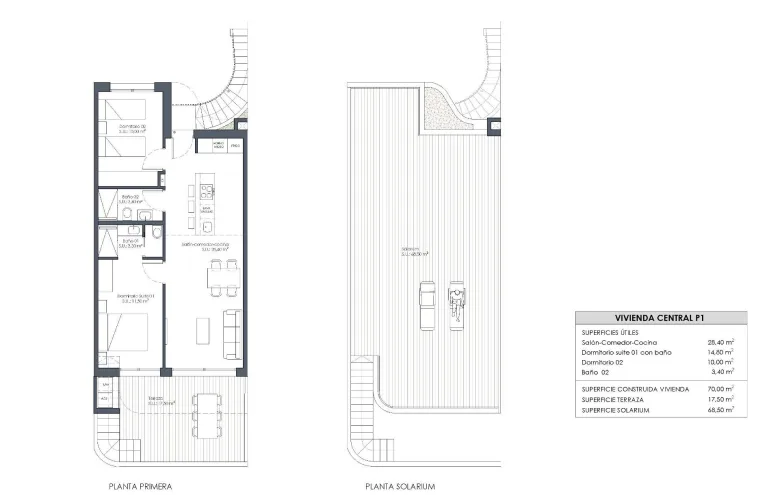 Planskisse — Bungalows of New Construction in San Miguel de Salinas - Nature, Golf and Comfort