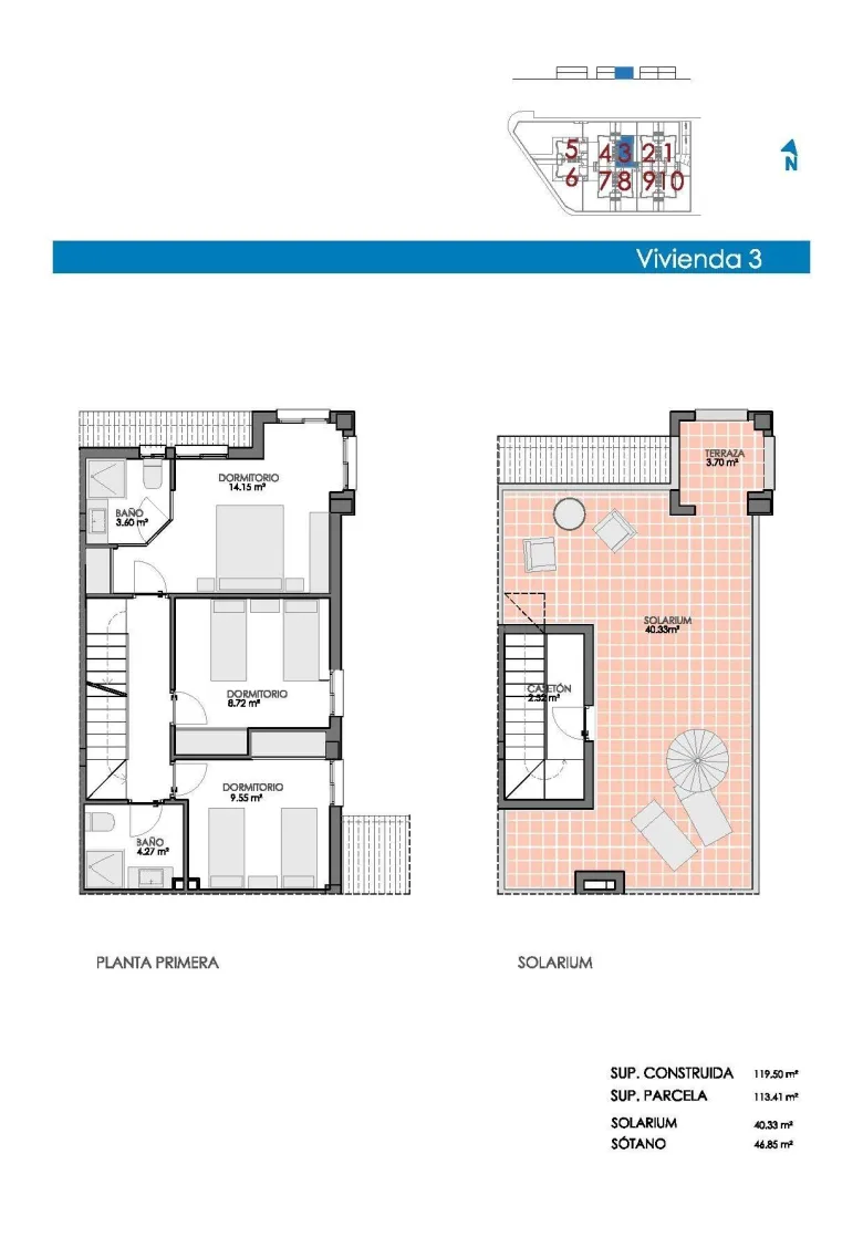 Planskisse — Exclusive Semi-detached Villas and Quads in Bigastro, Alicante