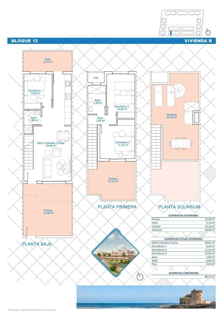 Planskisse — Exclusive New Development in Pilar de la Horadada, Costa Blanca, Spain