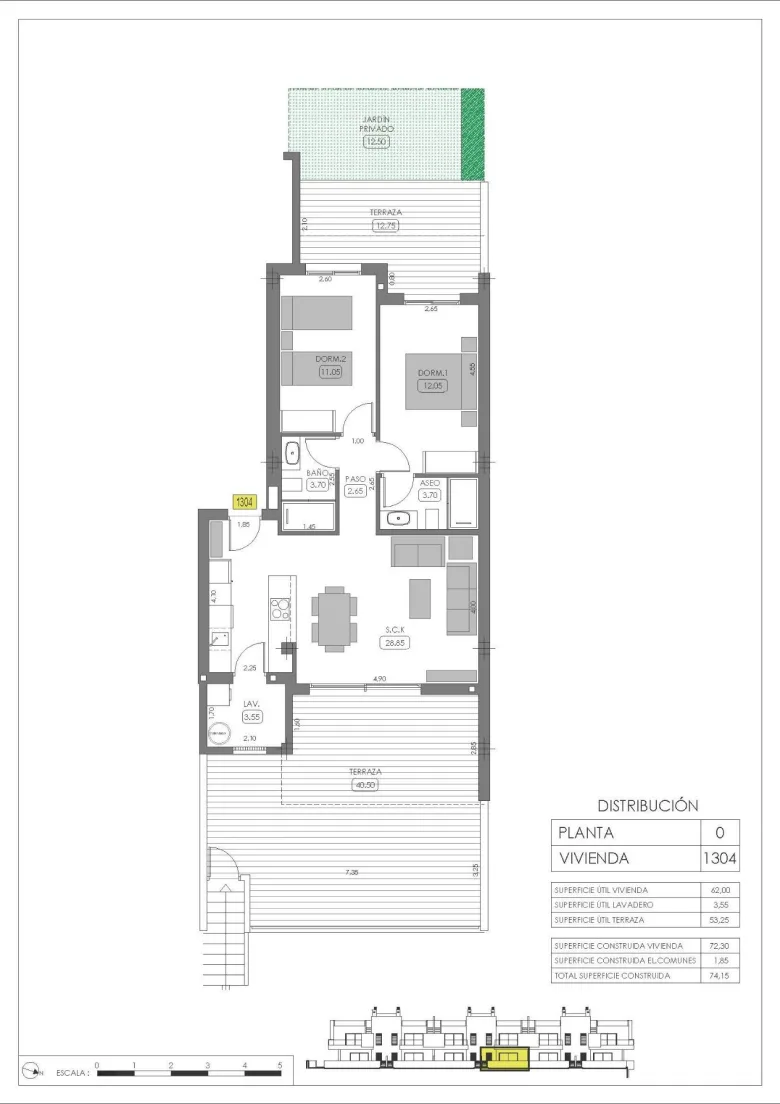 Planskisse — New Bungalows in La Finca Golf, Algorfa - Luxury and Nature at the Costa Blanca