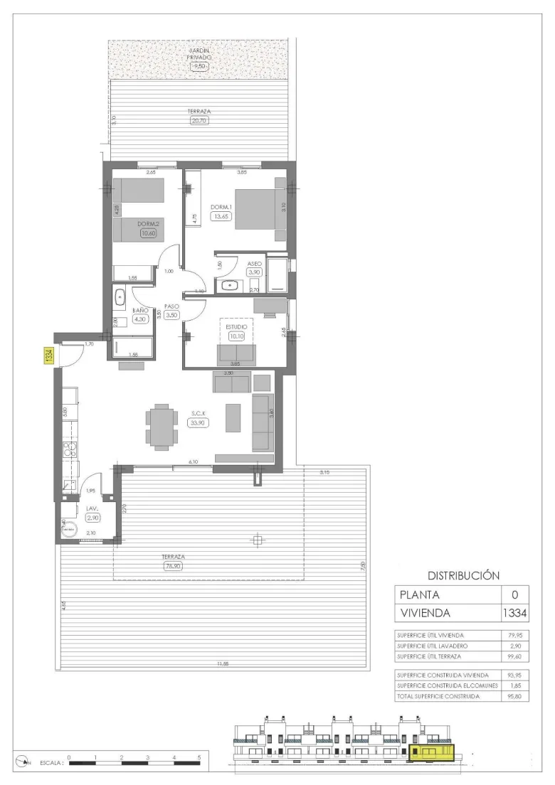 Planskisse — New Bungalows in La Finca Golf, Algorfa - Luxury and Nature at the Costa Blanca
