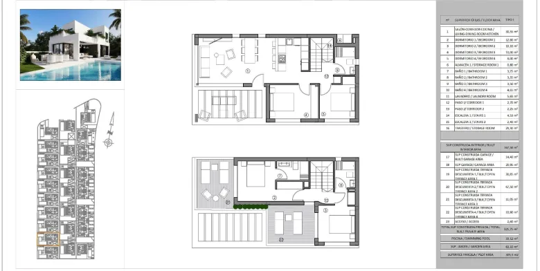 Planskisse — New Villas in Finestrat - Luxury, Nature and Sea Views
