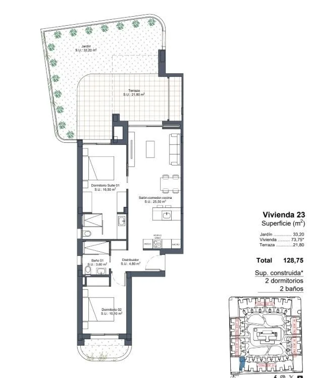 Planskisse — Exclusive New Build Properties in Lo Marabú, Ciudad Quesada