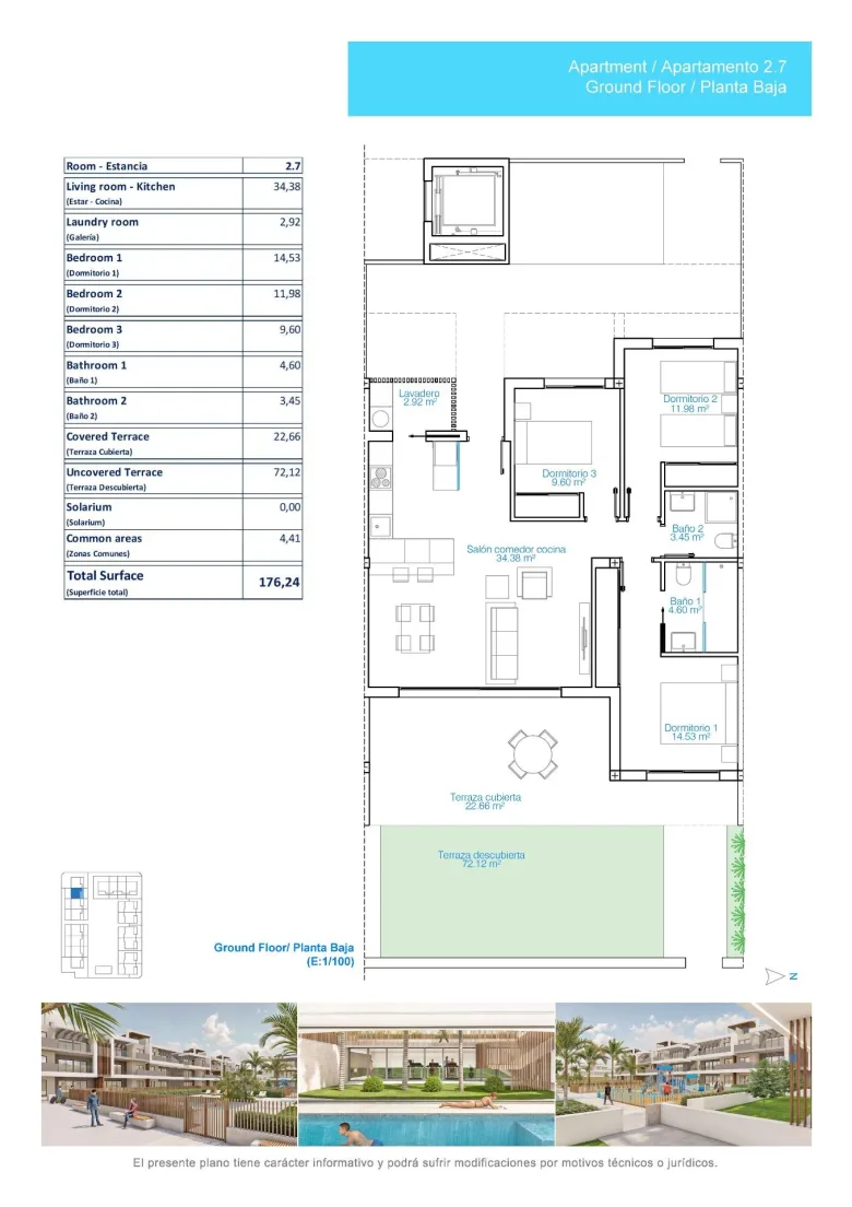 Planskisse — Luxury Tourist Apartments Just 150m from Las Higuericas Beach – Torre de la Horadada