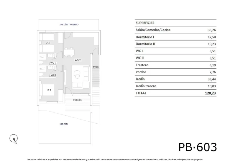 Planskisse — Newly built bungalows in San Miguel de Salinas with 2 communal swimming pools