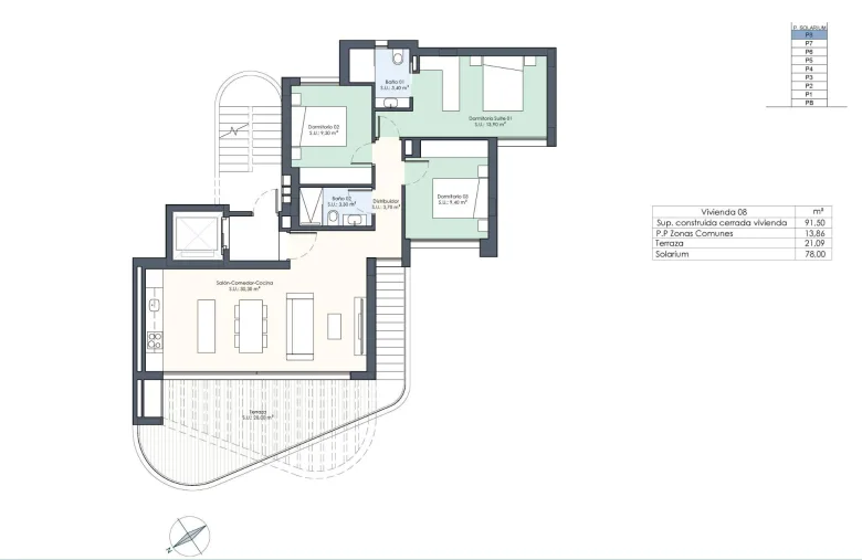 Planskisse — New Build Apartments with River Views in Guardamar del Segura