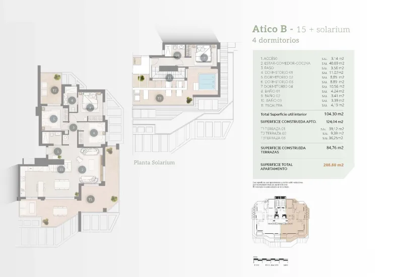 Planskisse — Nye leiligheter til salgs i Calpe – 200 m fra Arenal-stranden