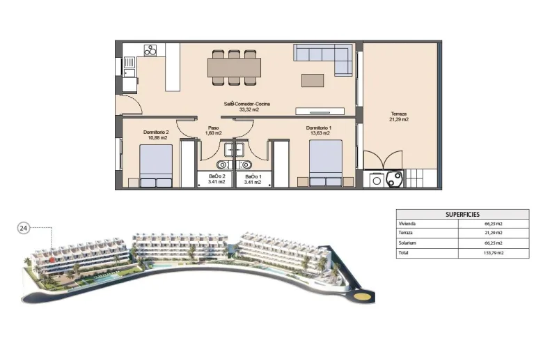 Planskisse — Exclusive New Build Residences with Sea Views in Finestrat, Alicante