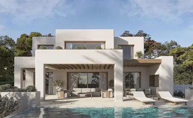 Sea view villa with Ibizan charm in La Fustera, Benissa