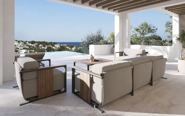 Planskisse — Sea view villa with Ibizan charm in La Fustera, Benissa