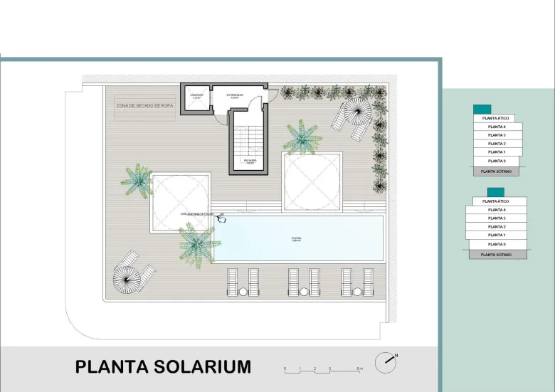 Planskisse — Stilig boligbygg 60 meter fra El Acequion-stranden i Torrevieja