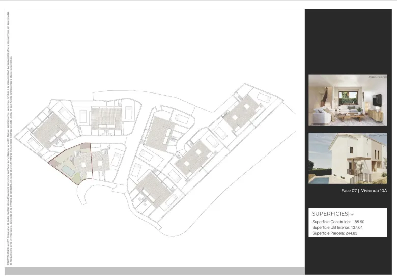 Planskisse — Eksklusive nybygde tomannsboliger med privat basseng og garasje i La Nucía
