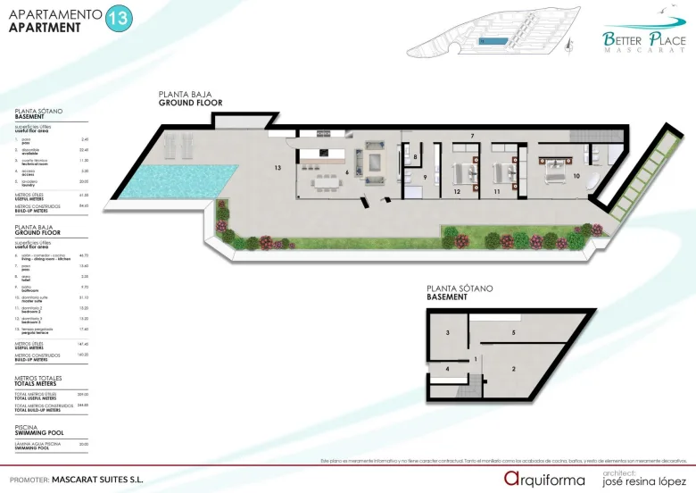 Planskisse — Luxury Seaside Apartments and Villas in Mascarat, Calpe – Mediterranean Living Redefined
