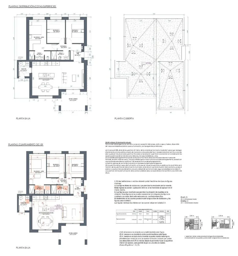 Planskisse — Moderne villaer i La Romana, Alicante