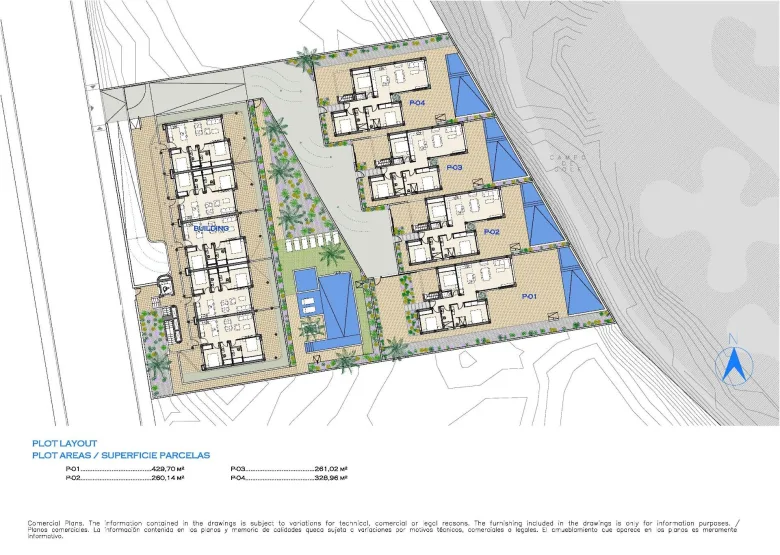 Planskisse — Nybygget boligkompleks i Los Alcazares