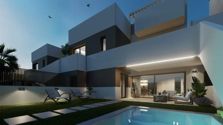 Planskisse — Nybyggede bungalower med privat basseng i San Pedro del Pinatar