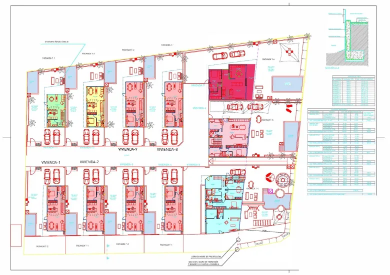 Planskisse — Luxury New Build Villas on the Frontline Beach in Puerto de Mazarrón