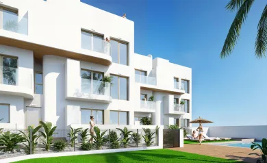 New Build Residential Complex in Los Alcázares on the Frontline of Serena Golf